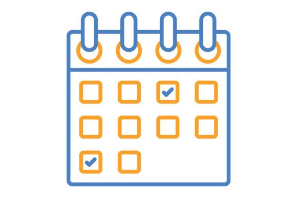 Calendar Blue & Orange Line Icon: A Designer's Practical Guide
