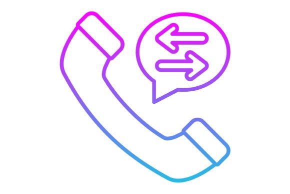 Call Transfer Line Gradient Icon: A Modern Design Essential