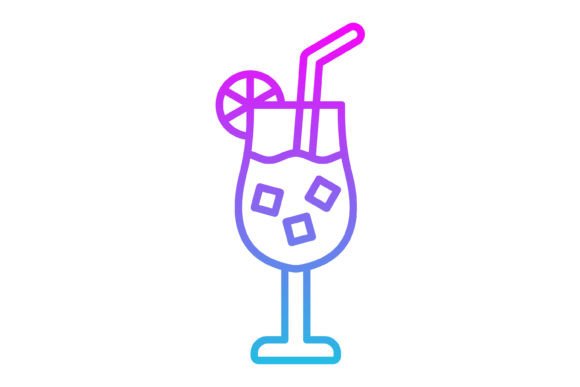 Crafting a Vibe: The Cocktail Line Gradient Icon Set