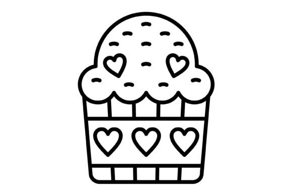 Cupcake Outline Icon: A Sweet Addition to Your Design Toolkit