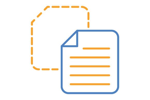 Cut Blue & Orange Line Icon: A Designer's Go-To Asset