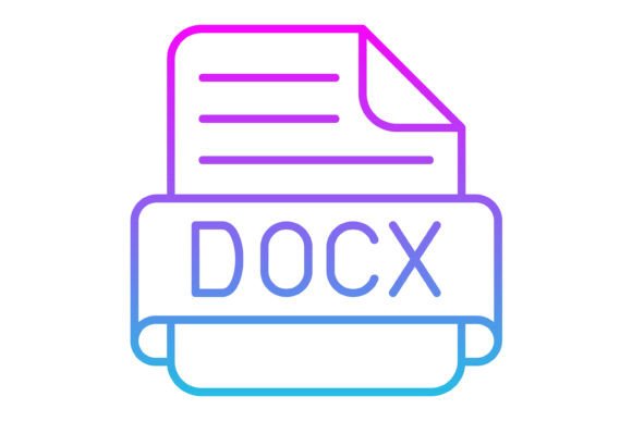 Docx File Line Gradient Icon: A Modern Asset for Visual Communication