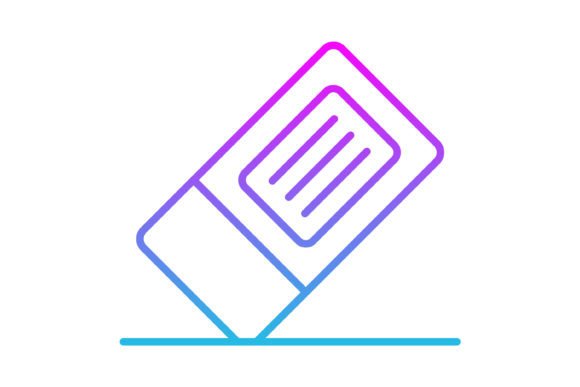 Eraser Line Gradient Icon: A Modern Design Asset