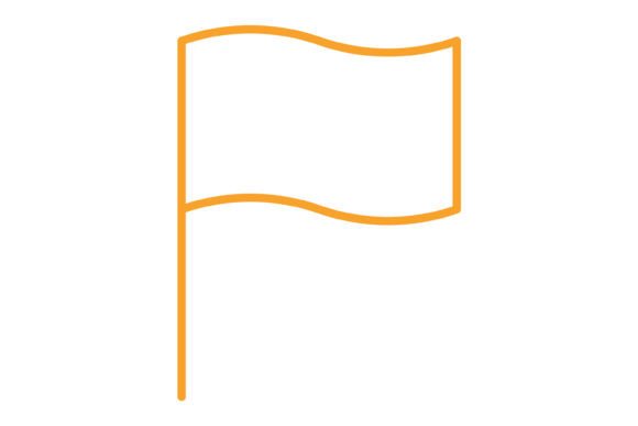 Flag Orange Line Icon: A Versatile Asset for Modern Design