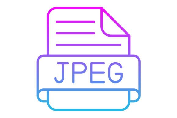 Jpeg File Line Gradient Icon: Versatile Vector Assets