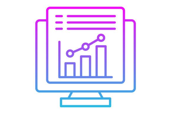 Mastering Visual Data with Statistics Line Gradient Icons