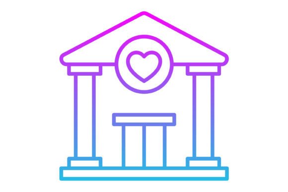 Non Profit Organization Gradient Icon: Design with Heart and Purpose