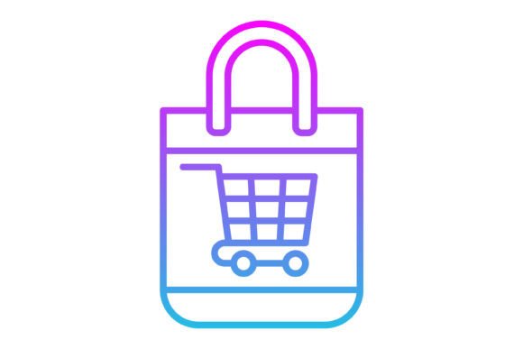 Retail Line Gradient Icon: Your Go-To Design Asset