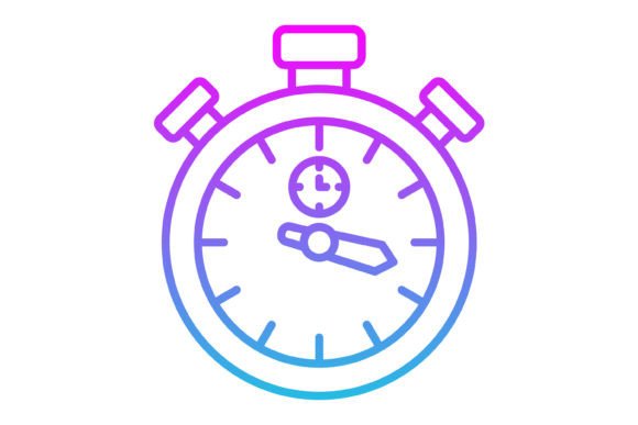 Stopwatch Line Gradient Icon: A Modern Design Essential