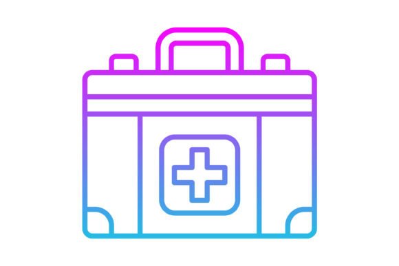 The Essential First Aid Kit Line Gradient Icon for Modern Projects