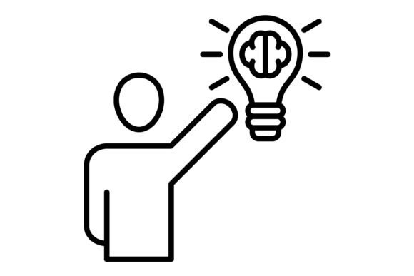 Thinking Outline Icon: A Versatile Vector for Modern Design