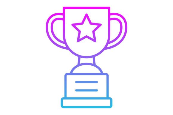 Trophy Line Gradient Icon: A Modern Visual Language